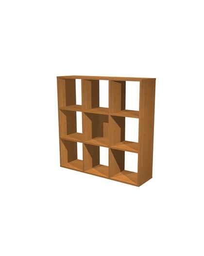LIBRERIA 9 CASELLE 104x29,2cm-H103,9cm NOCE CHIARO- RAINBOW