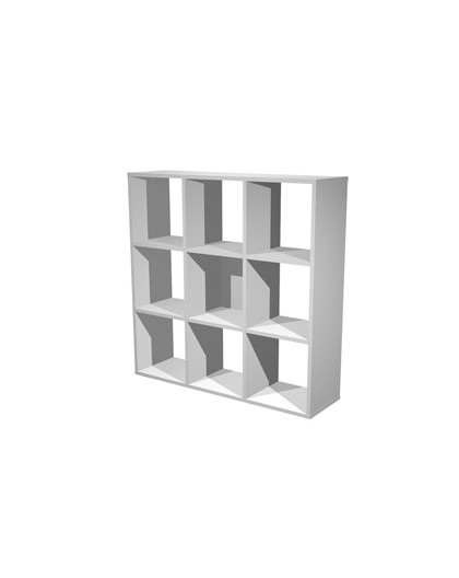LIBRERIA 9 CASELLE 104x29,2cm-H103,9cm GRIGIO ALLUMINIO - RAINBOW