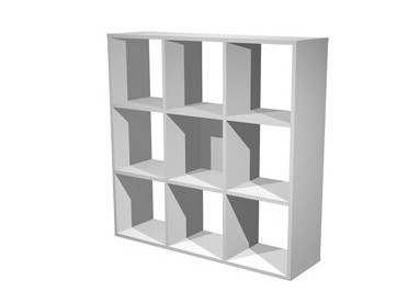 LIBRERIA 9 CASELLE 104x29,2cm-H103,9cm GRIGIO ALLUMINIO - RAINBOW