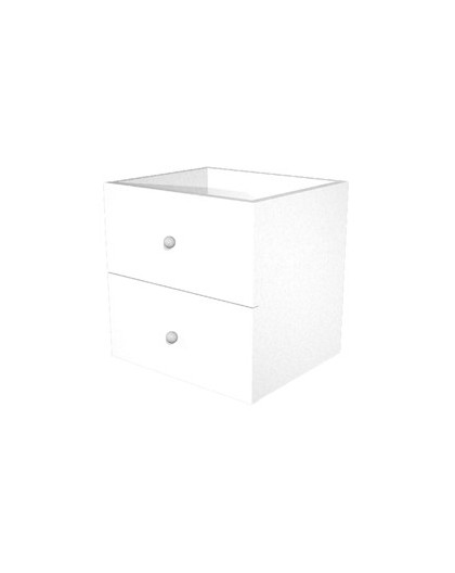 CASSETTIERA 2CASS. BIANCO per LIBRERIA RAINBOW