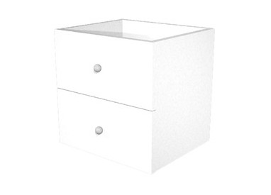 CASSETTIERA 2CASS. BIANCO per LIBRERIA RAINBOW