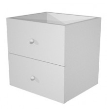 CASSETTIERA 2CASS. GRIGIO ALLUMINIO per LIBRERIA RAINBOW