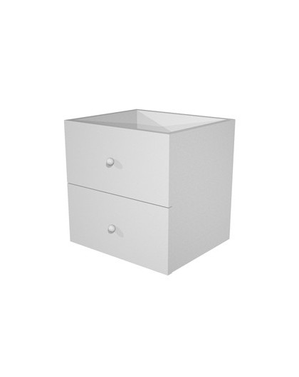 CASSETTIERA 2CASS. GRIGIO ALLUMINIO per LIBRERIA RAINBOW