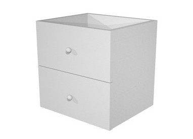 CASSETTIERA 2CASS. GRIGIO ALLUMINIO per LIBRERIA RAINBOW