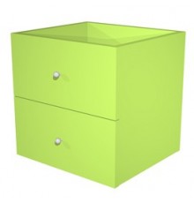 CASSETTIERA 2CASS. VERDE NEON per LIBRERIA RAINBOW