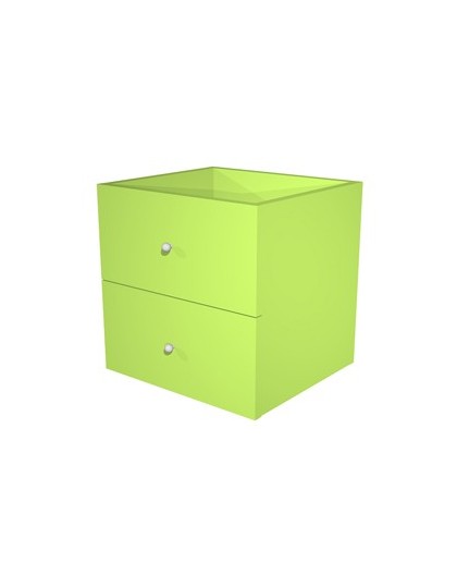 CASSETTIERA 2CASS. VERDE NEON per LIBRERIA RAINBOW