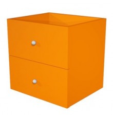 CASSETTIERA 2CASS. ARANCIONE per LIBRERIA RAINBOW