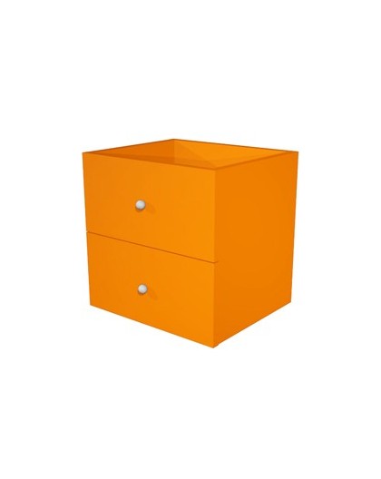 CASSETTIERA 2CASS. ARANCIONE per LIBRERIA RAINBOW