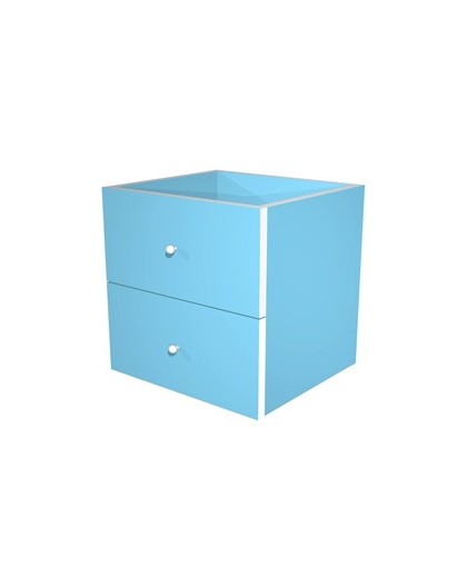 CASSETTIERA 2CASS. AZZURRO per LIBRERIA RAINBOW