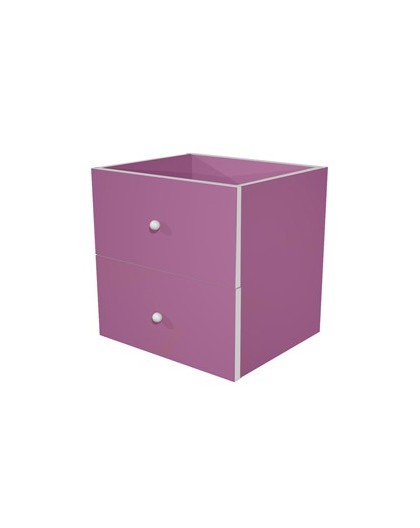 CASSETTIERA 2CASS. VIOLA per LIBRERIA RAINBOW