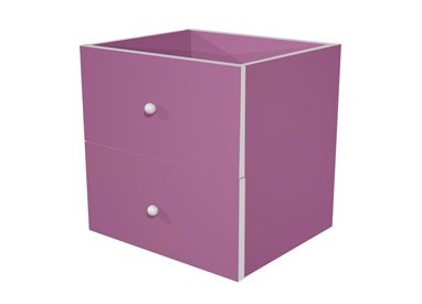 CASSETTIERA 2CASS. VIOLA per LIBRERIA RAINBOW