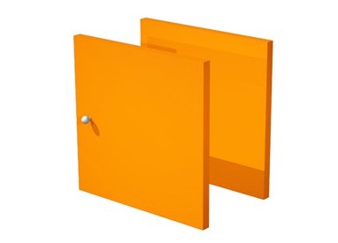 COPPIA ANTINE ARANCIO per LIBRERIA RAINBOW