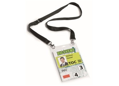 10 PORTANOMI A6 con cordoncino NERO DURABLE