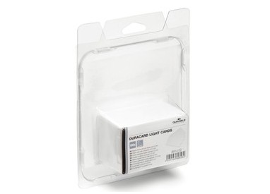 100 TESSERE BIANCHE 0,5mm x Duracard ID300 DURABLE