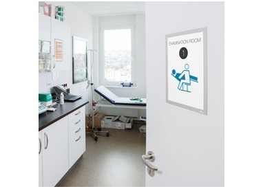 Cornice espositiva adesiva Duraframe® A4 21x29,7cm bianco DURABLE