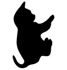 LAVAGNA DA PARETE 'GATTO' SILHOUETTE Securit