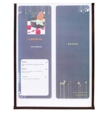 Set 3 Porta Menu' Crystal BR1 SINGOLO (per 2 FOGLI A4)