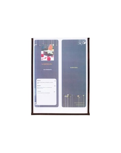 Set 3 Porta Menu' Crystal BR1 SINGOLO (per 2 FOGLI A4)