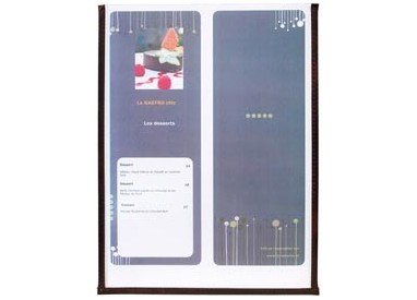 Set 3 Porta Menu' Crystal BR1 SINGOLO (per 2 FOGLI A4)