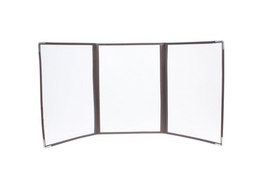 Set 3 Porta Menu' Crystal BR3 TRIPLO (per 6 FOGLI A4)