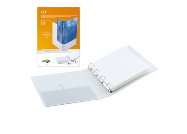 Raccoglitore FLY 65 A4 4Q 22x30cm personalizzabile bianco SEI ROTA