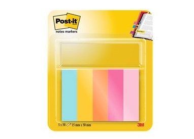 SEGNAPAGINA Post-it® 670-5JA-EU 250FG in 5COLORI INDEX 12,7x44mm in CARTA
