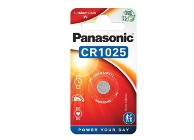 BLISTER Micropila litio CR1025 PANASONIC