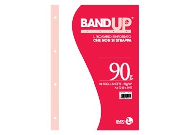 RICAMBI FORATI RINFORZATI BANDUP A4 90gr 40fg bianchi BM