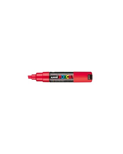 Marcatore UNI POSCA PC8K p.scalpello 8mm rosso UNI MITSUBISHI