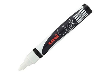 Marcatore a gesso liquido UNI CHALK p.tonda bianco UNI MITSUBISHI