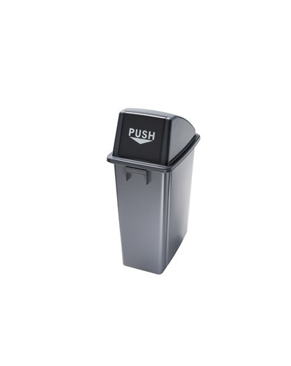 CONTENITORE Office 60Lt + COPERCHIO NERO Pushper RIFIUTO SECCO