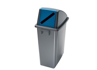 CONTENITORE Office 60Lt + COPERCHIO BLU con FERITOIA per CARTA