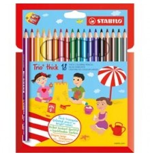 Astuccio 18 pastelli Trio Thick colori assortiti STABILO