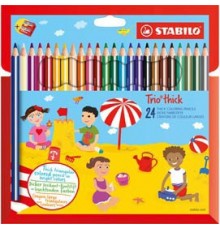 Astuccio 24 pastelli Trio Thick colori assortiti STABILO