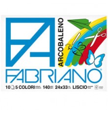 ALBUM ARCOBALENO (24X33CM) FG 10 140GR 5 COLORI FABRIANO