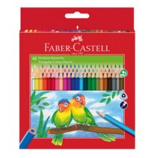 ASTUCCIO 48 PASTELLI COLORATI TRIANGOLARI ECO + TEMPERINO FABER CASTELL