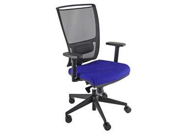 Poltrona semidirezionale Zoe ZOEA blu/nero con braccioli regolabili