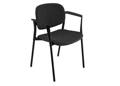 POLTRONCINA VISITATORE Step NERO c/bracc.