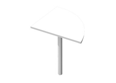 ANGOLARE 90° BIANCO + GAMBA SUPPORTO x SCRIVANIE AgorA' Basic