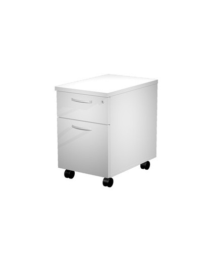 CASSETTIERA 1 CASS.+ 1 CLASSIFICATORE con RUOTE BIANCO - AgorA' Basic