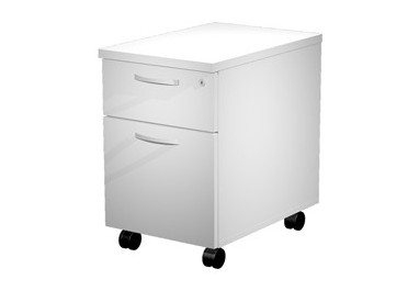 CASSETTIERA 1 CASS.+ 1 CLASSIFICATORE con RUOTE BIANCO - AgorA' Basic