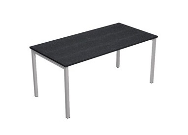 SCRIVANIA LINEARE 140X80cm NERO VENATO FRASS.- EASY Plus