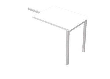 ALLUNGO REVERSIBILE DX/SX 80x60cm BIANCO per SCRIVANIE EASY Plus