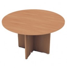TAVOLO RIUNIONE 4 POSTI Ø120 x H72cm NOCE CHIARO - EASY