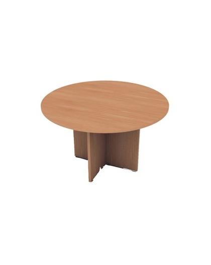 TAVOLO RIUNIONE 4 POSTI Ø120 x H72cm NOCE CHIARO - EASY