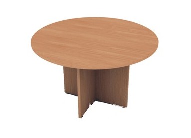 TAVOLO RIUNIONE 4 POSTI Ø120 x H72cm NOCE CHIARO - EASY