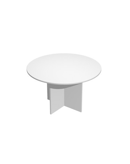 TAVOLO RIUNIONE 4 POSTI Ø120 x H72cm GRIGIO - EASY