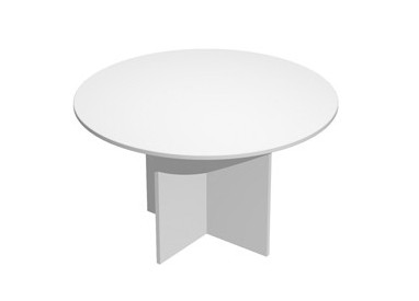 TAVOLO RIUNIONE 4 POSTI Ø120 x H72cm GRIGIO - EASY