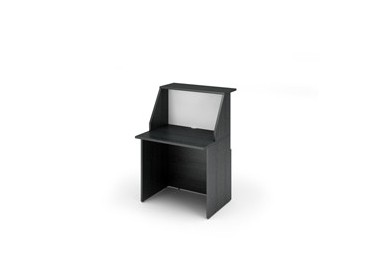 MODULO RECEPTION SOPRALZO+DESKTOP 80x76x117cm NERO VEN. /BIANCO - PRESTIGE