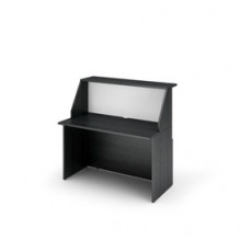 MODULO RECEPTION SOPRALZO+DESKTOP 120x76x117cm NERO VEN. /BIANCO - PRESTIGE
